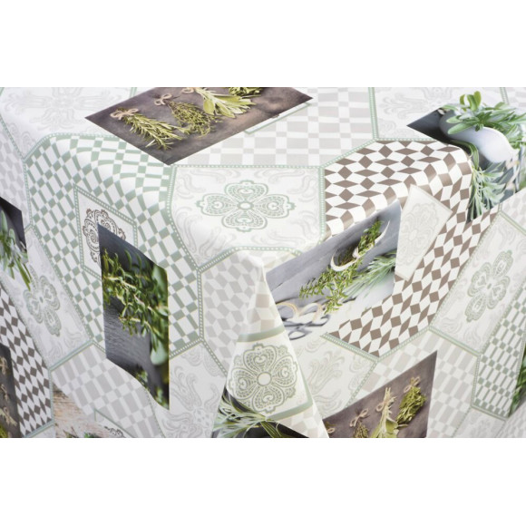 toile ciree bouquet garni au metre