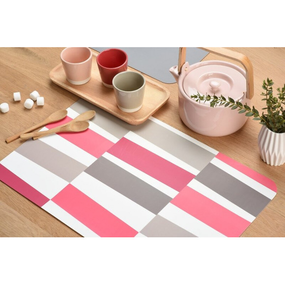 set de table pvc imprimé blackjak rouge