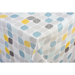 toile ciree vintage bleu au metre