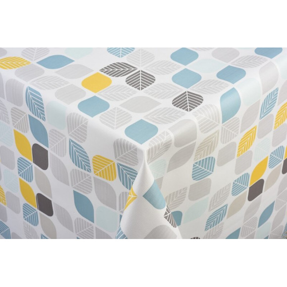 toile ciree vintage bleu au metre