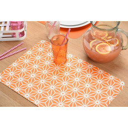 set de table pvc imprimé osaka orange