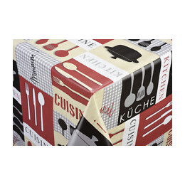 toile ciree kitchen rouge au metre