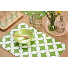 set de table pvc imprimé eliott vert