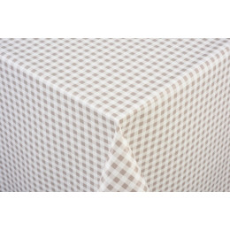 toile ciree vichy taupe au metre