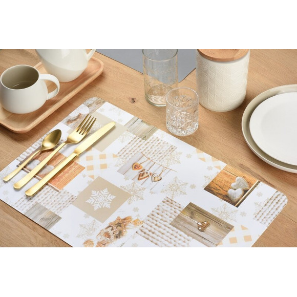 set de table pvc imprimé snow