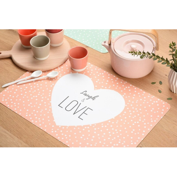 set de table pvc imprimé laugh