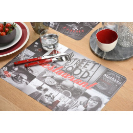 set de table pvc imprimé restaurant