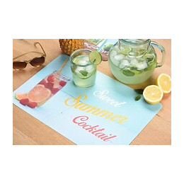 set de table pvc imprimé cocktail rose