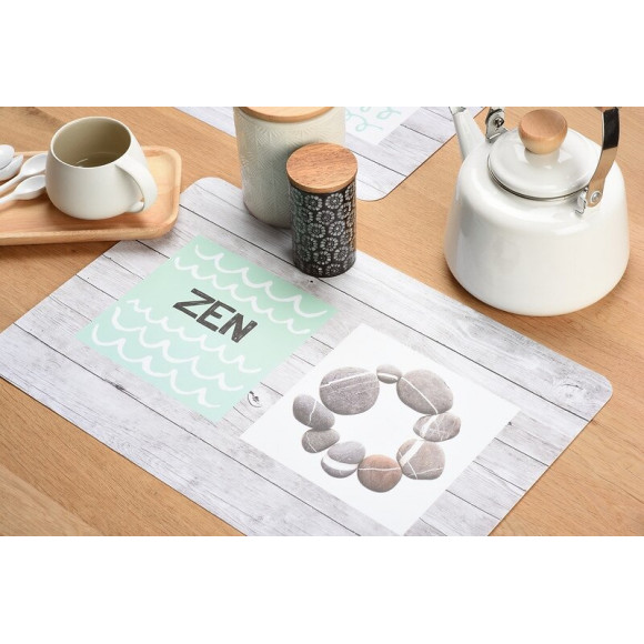 set de table pvc imprimé zen
