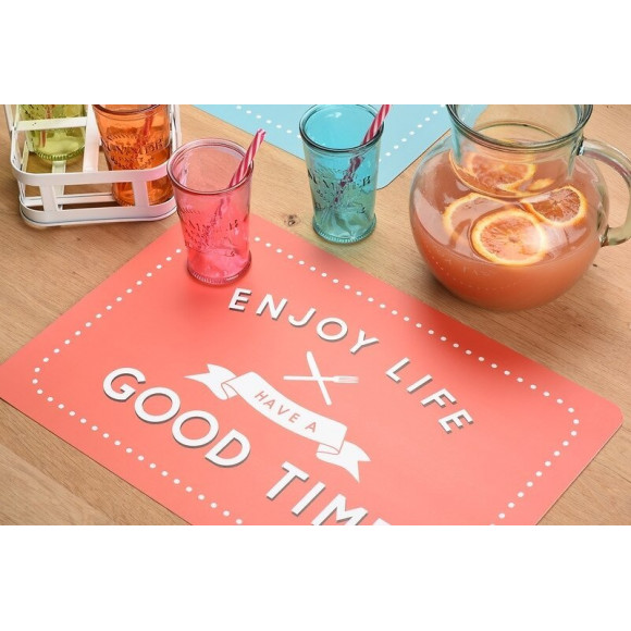 set de table pvc imprimé good time