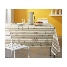 Nappe coton enduit plat du jour ovale