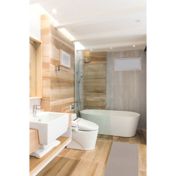 tapis multi usage uni taupe 65x40cm