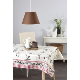 Nappe toile cirée coq au vin carrée