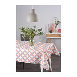Nappe toile cirée luna orange carrée