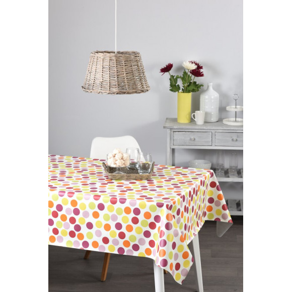Nappe toile cirée confetti multico carrée