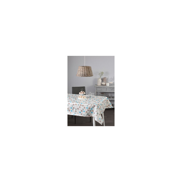 Nappe toile cirée confetti multico taupe carrée