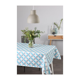 Nappe toile cirée luna blue ronde