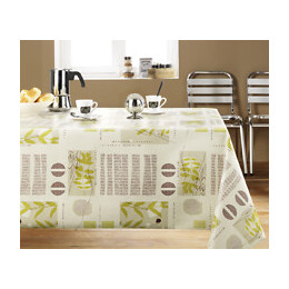 Nappe toile cirée nature lin rectangle