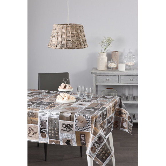 Nappe toile cirée love in the air ronde