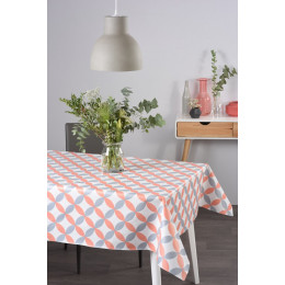 Nappe toile cirée luna orange ovale