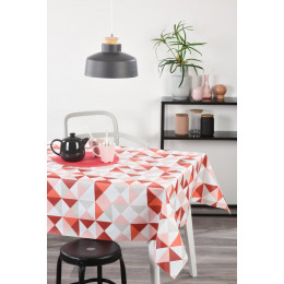 Nappe toile cirée pyramide orange rectangle