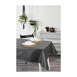 Nappe toile cirée anthracite ronde