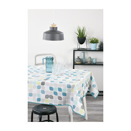 Nappe toile cirée vintage vert rectangle