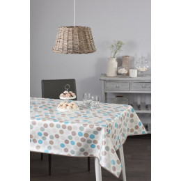 Nappe toile cirée confetti multico taupe rectangle