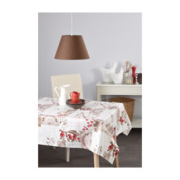 Nappe toile cirée cueillette sepia carrée