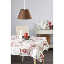 Nappe toile cirée cueillette sepia carrée