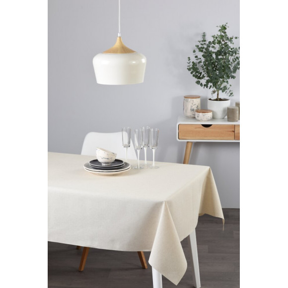 Nappe lin coton ecru rectangle