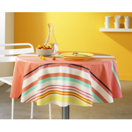 Nappe coton enduit imaelle automne ronde