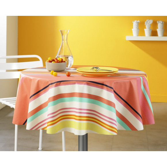 Nappe coton enduit imaelle automne ronde