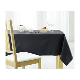 Nappe lin coton anthracite carrée