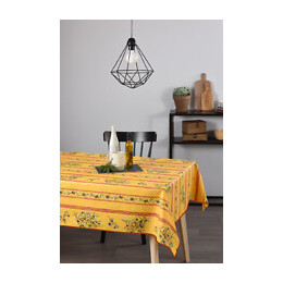 Nappe coton enduit clos des oliviers ronde