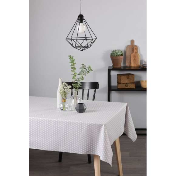 Nappe coton enduit osaka taupe ronde