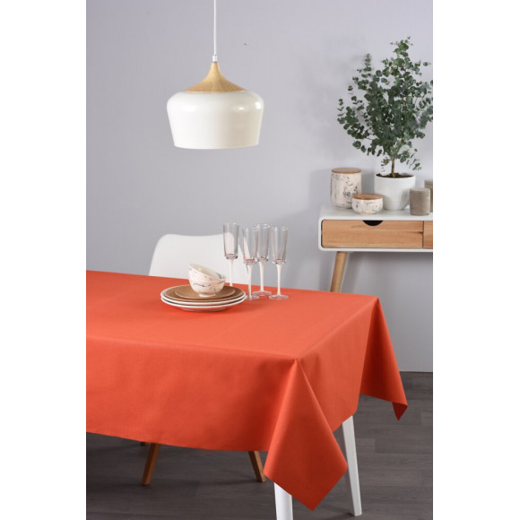 Nappe lin coton feu rectangle