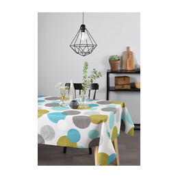 Nappe coton enduit lola menthe rectangle