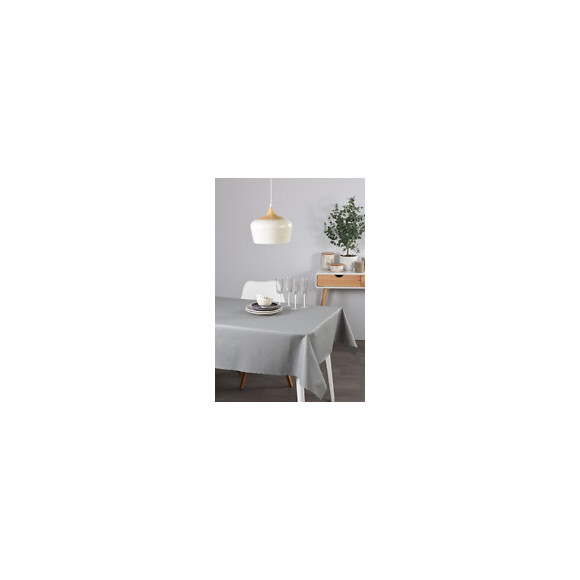 Nappe lin coton gris souris ronde
