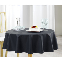 Nappe lin coton anthracite ovale