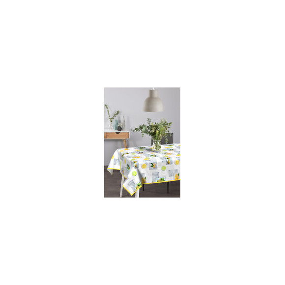 Nappe toile cirée lemon carrée