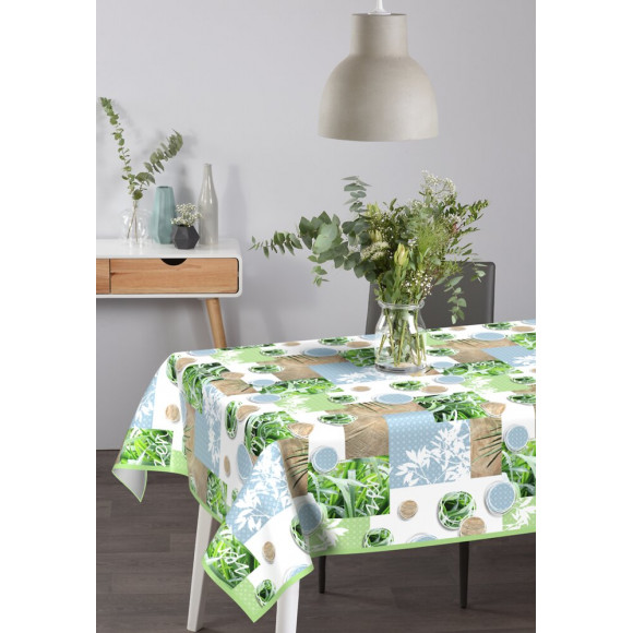 Nappe toile cirée fresh nature carrée