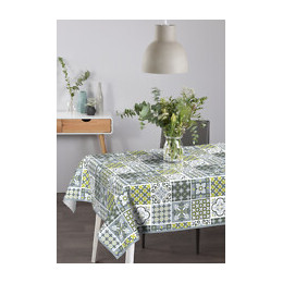 Nappe toile cirée revival grey rectangle