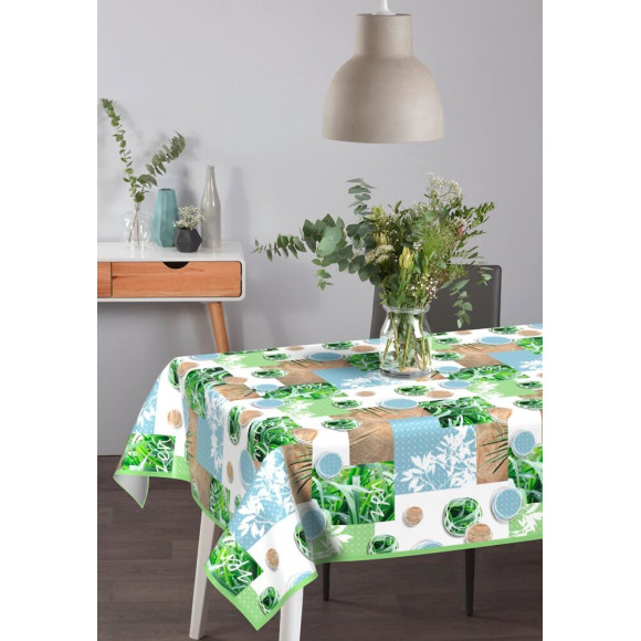 Nappe toile cirée fresh nature rectangle