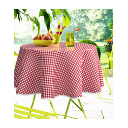 Nappe toile cirée vichy rouge rectangle