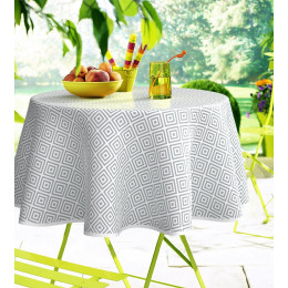 Nappe toile cirée celia gris rectangle