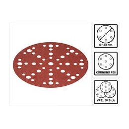 Disques Stickfix 48 Trous Diamètre 150 Mm Grain 80 Boîte De 50