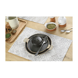 set de table tressé dotted taupe