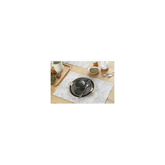 set de table tressé dotted taupe