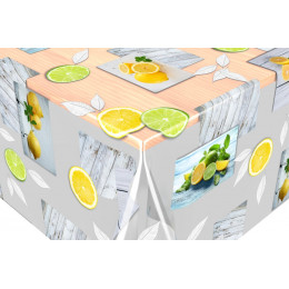 crystal transparent imprimé lemon au metre